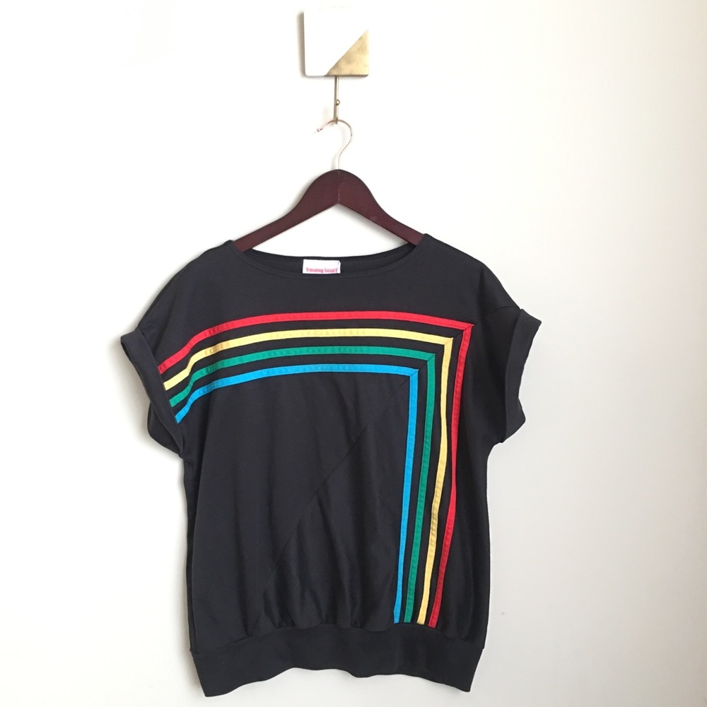 Vintage Young Stuff Rainbow Stripe Top